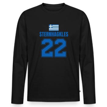 Fußball Griechenland Mallorca Sauf Trikot - Männer Premium Bio Langarmshirt - Schwarz - Vorne - Nico (187cm)
