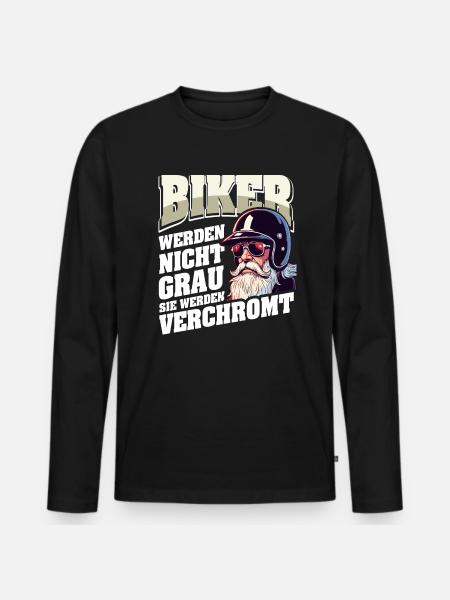 Motorcyklister Motorcyklister bliver ikke grå, det vil de - Premium økologisk langærmet T-shirt til mænd - sort