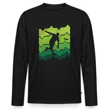 Disc Golf Spieler Frisbee Sport Discgolf - Männer Premium Bio Langarmshirt - Schwarz - Vorne - Nico (187cm)