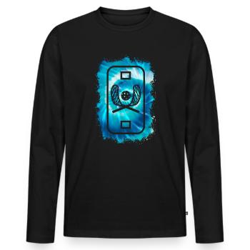 Floorball Game Graphics Floorballer Floorball - T-shirt manches longues Premium bio Homme - noir - Devant - Nico (187cm)