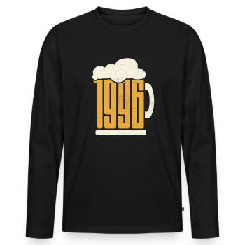 27th birthday beer drinker 27 years born 1996 - Men's Premium Organic Long Sleeve Shirt - black - Front - Nico (187cm)