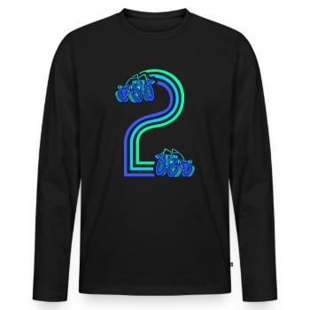 2. Geburtstag Rennauto 2 Jahre alt Rennwagen - Männer Premium Bio Langarmshirt - Schwarz - Vorne - Nico (187cm)