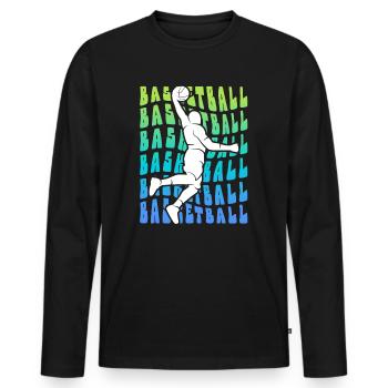 Basketball Men Basketball Players Basketball Players - Men's Premium Organic Long Sleeve Shirt - black - Front - Nico (187cm)