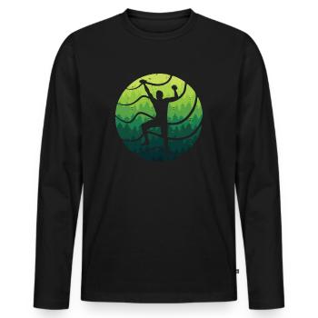 Escalade, Escalade libre, Enfants, Garçons, Bloc - T-shirt manches longues Premium bio Homme - noir - Devant - Nico (187cm)