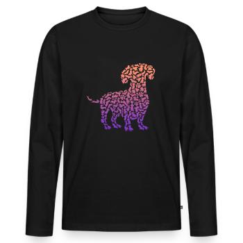 Teckel Maman Teckel Propriétaire De Chien Teckel - T-shirt manches longues Premium bio Homme - noir - Devant - Nico (187cm)