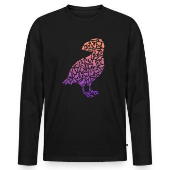 Puffin Puffin Puffin Puffin Children - Men's Premium Organic Long Sleeve Shirt - black - Front - Nico (187cm)