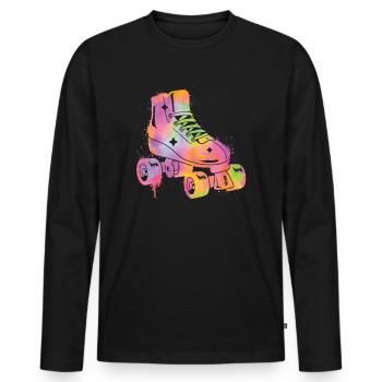 Roller Skating Roller Skating Women Girls Roller Skates - Men's Premium Organic Long Sleeve Shirt - black - Front - Nico (187cm)