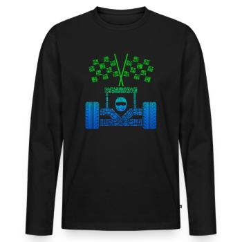 Voiture de course Voiture de sport Garçons Motorsport Voiture de course - T-shirt manches longues Premium bio Homme - noir - Devant - Nico (187cm)