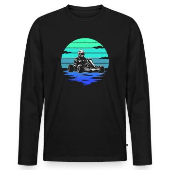 Kart Racing Kart Karts Hommes Enfants Go-Kart - T-shirt manches longues Premium bio Homme - noir - Devant - Nico (187cm)