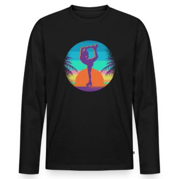 Rollschuhe Rollschuh Damen Kinder Skates Mädchen - Männer Premium Bio Langarmshirt - Schwarz - Vorne - Nico (187cm)