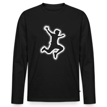 Parkour Running Freerunning Freerunner Homme - T-shirt manches longues Premium bio Homme - noir - Devant - Nico (187cm)