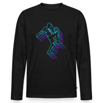 Soccer Soccer Players Retro Soccer Players Boys - Men's Premium Organic Long Sleeve Shirt - black - Front - Nico (187cm)
