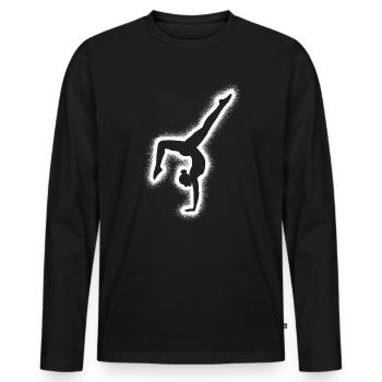 Gymnast Gymnastics Handstand Girls Kids Gymnastics - Men's Premium Organic Long Sleeve Shirt - black - Front - Nico (187cm)