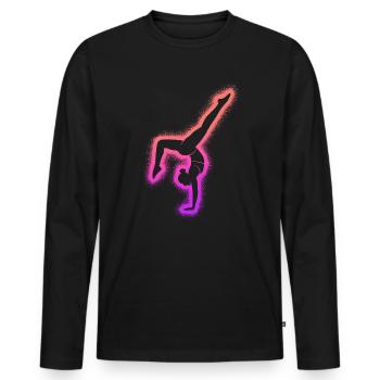 Gymnast Gymnastics Handstand Women Gymnastics Girls - Men's Premium Organic Long Sleeve Shirt - black - Front - Nico (187cm)