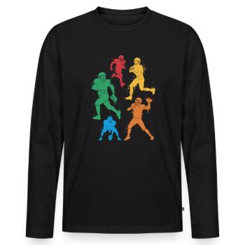 Football américain Sports Enfants Garçons Football - T-shirt manches longues Premium bio Homme - noir - Devant - Nico (187cm)