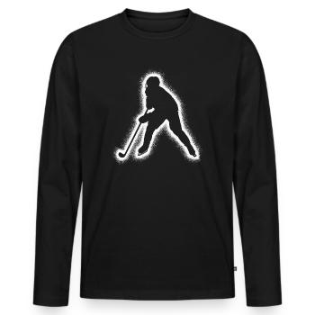 Eishockey Eishockeyspieler Jungen Herren Hockey - Männer Premium Bio Langarmshirt - Schwarz - Vorne - Nico (187cm)