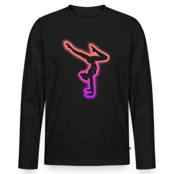 Gymnast Gymnastics Handstand Ladies Girls Gymnastics - Men's Premium Organic Long Sleeve Shirt - black - Front - Nico (187cm)