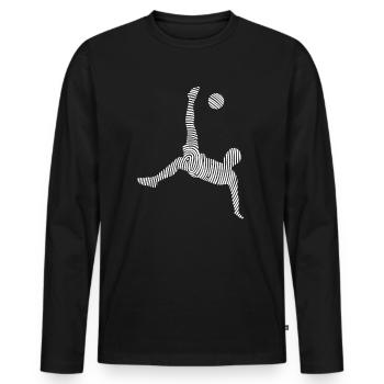 Soccer Fingerprint Soccer Men Soccer - Men's Premium Organic Long Sleeve Shirt - black - Front - Nico (187cm)