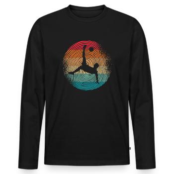 Soccer Fingerprint Soccer Player Soccer - Men's Premium Organic Long Sleeve Shirt - black - Front - Nico (187cm)