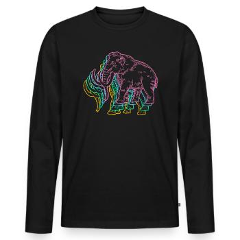 Mammoth - Men's Premium Organic Long Sleeve Shirt - black - Front - Nico (187cm)