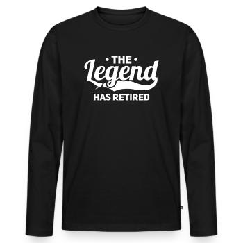 Pensioner Retirement Pension Humor Gift Idea Grandpa - Men's Premium Organic Long Sleeve Shirt - black - Front - Nico (187cm)