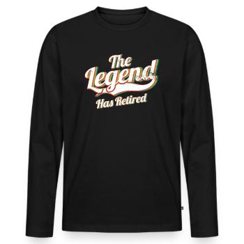 Pensioner Retirement Pension Humor Gift Idea Grandpa - Men's Premium Organic Long Sleeve Shirt - black - Front - Nico (187cm)