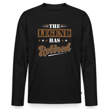 Pensioner Retirement Pension Humor Gift Idea Grandpa - Men's Premium Organic Long Sleeve Shirt - black - Front - Nico (187cm)