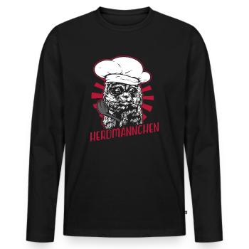 Koch Hobbykoch Humor Herdmännchen Geschenkidee - Männer Premium Bio Langarmshirt - Schwarz - Vorne - Nico (187cm)