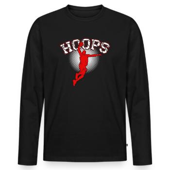 Basketball B-Ball Hoops Gift Idea Sport - T-shirt manches longues Premium bio Homme - noir - Devant - Nico (187cm)