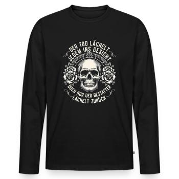 Bestatter Bestattungsfachkraft Geschenkidee Humor - Männer Premium Bio Langarmshirt - Schwarz - Vorne - Nico (187cm)