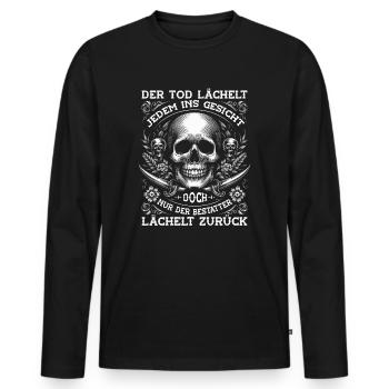 Bestatter Bestattungsfachkraft Geschenkidee Humor - Männer Premium Bio Langarmshirt - Schwarz - Vorne - Nico (187cm)