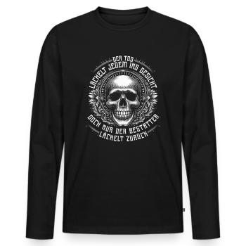 Bestatter Bestattungsfachkraft Geschenkidee Humor - Männer Premium Bio Langarmshirt - Schwarz - Vorne - Nico (187cm)