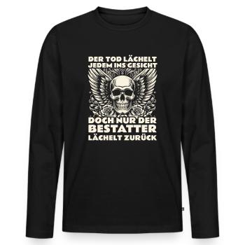 Bestatter Bestattungsfachkraft Geschenkidee Humor - Männer Premium Bio Langarmshirt - Schwarz - Vorne - Nico (187cm)