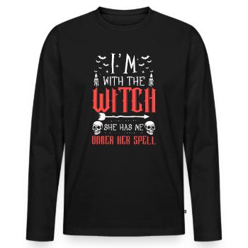 Halloween Men Costume Humor Funny Saying Outfit - Men's Premium Organic Long Sleeve Shirt - black - Front - Nico (187cm)
