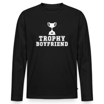 Freund Paare Liebe Beziehung Partner Geschenkidee - Männer Premium Bio Langarmshirt - Schwarz - Vorne - Nico (187cm)