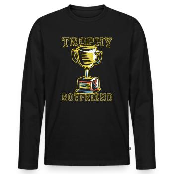 Freund Paare Liebe Beziehung Partner Geschenkidee - Männer Premium Bio Langarmshirt - Schwarz - Vorne - Nico (187cm)