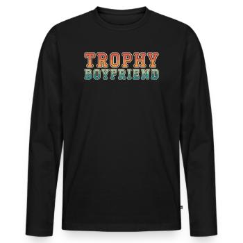 Freund Paare Liebe Beziehung Partner Geschenkidee - Männer Premium Bio Langarmshirt - Schwarz - Vorne - Nico (187cm)