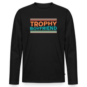 Freund Paare Liebe Beziehung Partner Geschenkidee - Männer Premium Bio Langarmshirt - Schwarz - Vorne - Nico (187cm)
