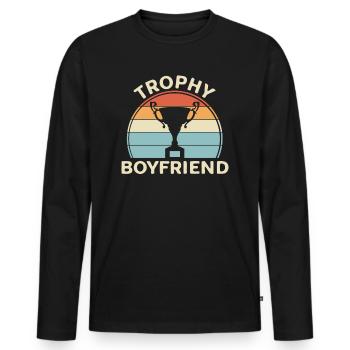 Freund Paare Liebe Beziehung Partner Geschenkidee - Männer Premium Bio Langarmshirt - Schwarz - Vorne - Nico (187cm)