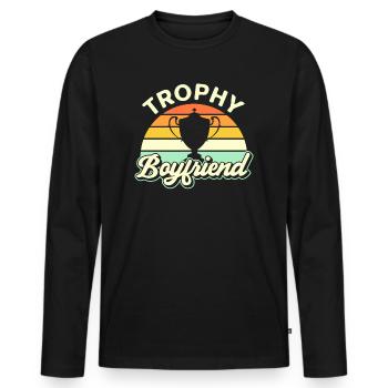 Freund Paare Liebe Beziehung Partner Geschenkidee - Männer Premium Bio Langarmshirt - Schwarz - Vorne - Nico (187cm)