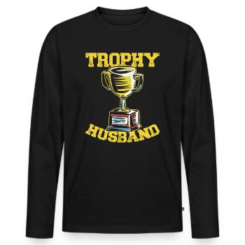 Ehemann Bräutigam Heirat Hochzeit Geschenkidee - Männer Premium Bio Langarmshirt - Schwarz - Vorne - Nico (187cm)