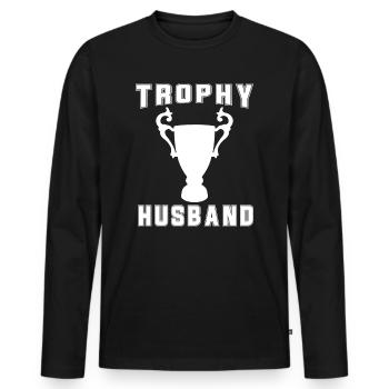 Ehemann Bräutigam Heirat Hochzeit Geschenkidee - Männer Premium Bio Langarmshirt - Schwarz - Vorne - Nico (187cm)