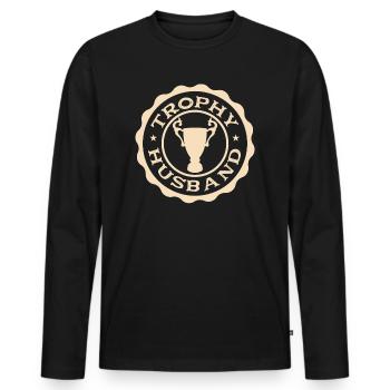 Ehemann Bräutigam Heirat Hochzeit Geschenkidee - Männer Premium Bio Langarmshirt - Schwarz - Vorne - Nico (187cm)