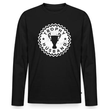 Ehemann Bräutigam Heirat Hochzeit Geschenkidee - Männer Premium Bio Langarmshirt - Schwarz - Vorne - Nico (187cm)