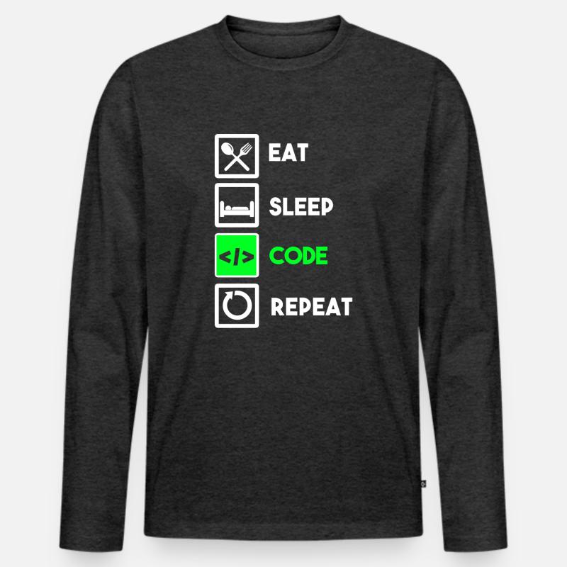Programmeur Code Informatique Codeur Programmation T-shirt manches longues Premium bio Homme