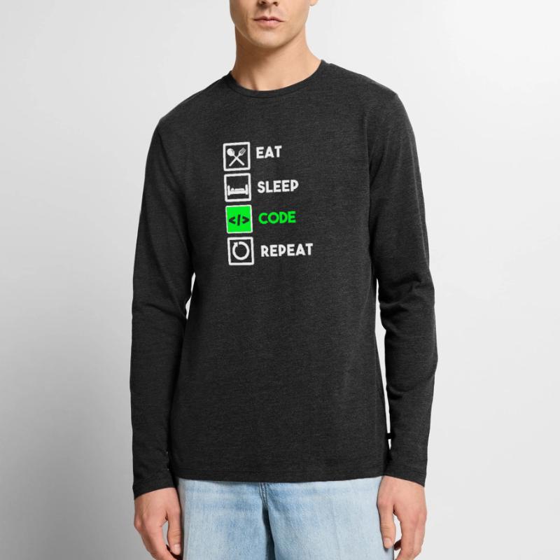 Programmeur Code Informatique Codeur Programmation T-shirt manches longues Premium bio Homme