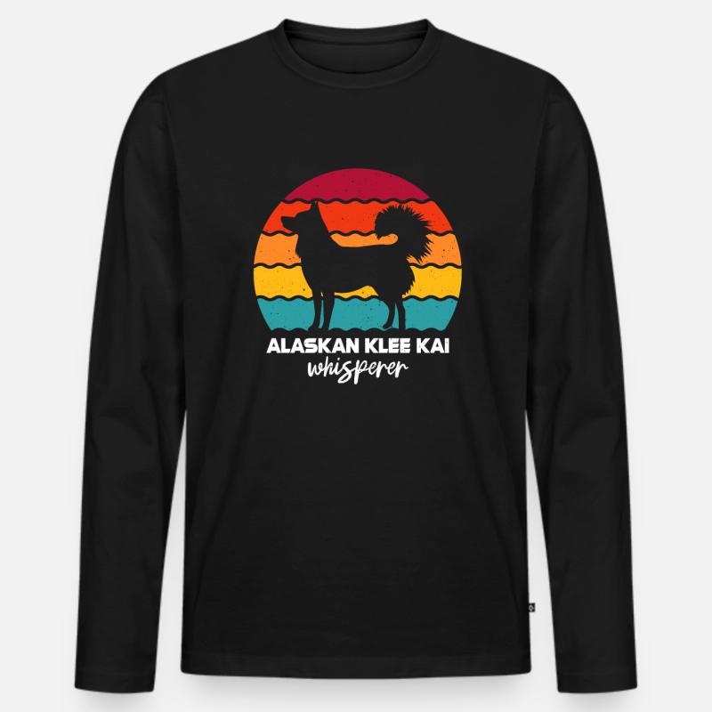 Alaskan Klee Kai - Männer Premium Bio Langarmshirt - Schwarz
