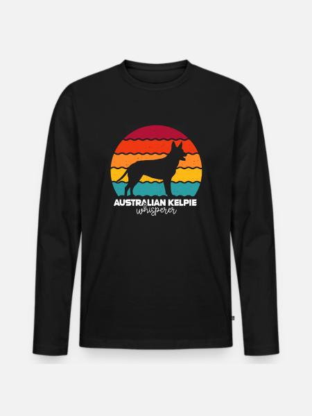 Australian Kelpie - Men's Premium Organic Long Sleeve Shirt - black