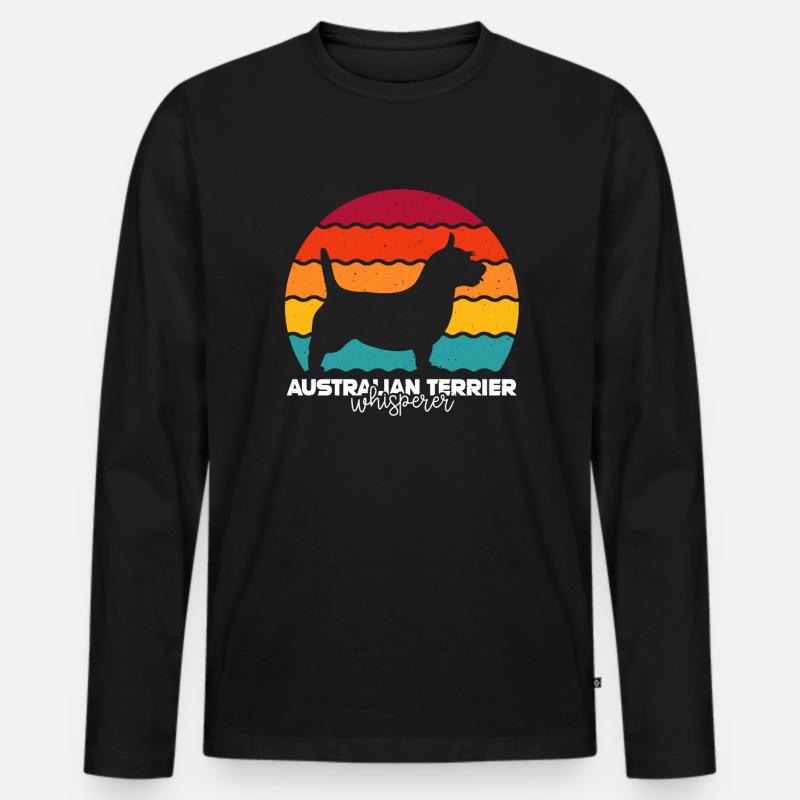 Australian Terrier - Männer Premium Bio Langarmshirt - Schwarz