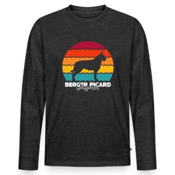 Berger de Picardie - Berger Picard - Men's Premium Organic Long Sleeve Shirt - heather anthracite - Front - Nico (187cm)